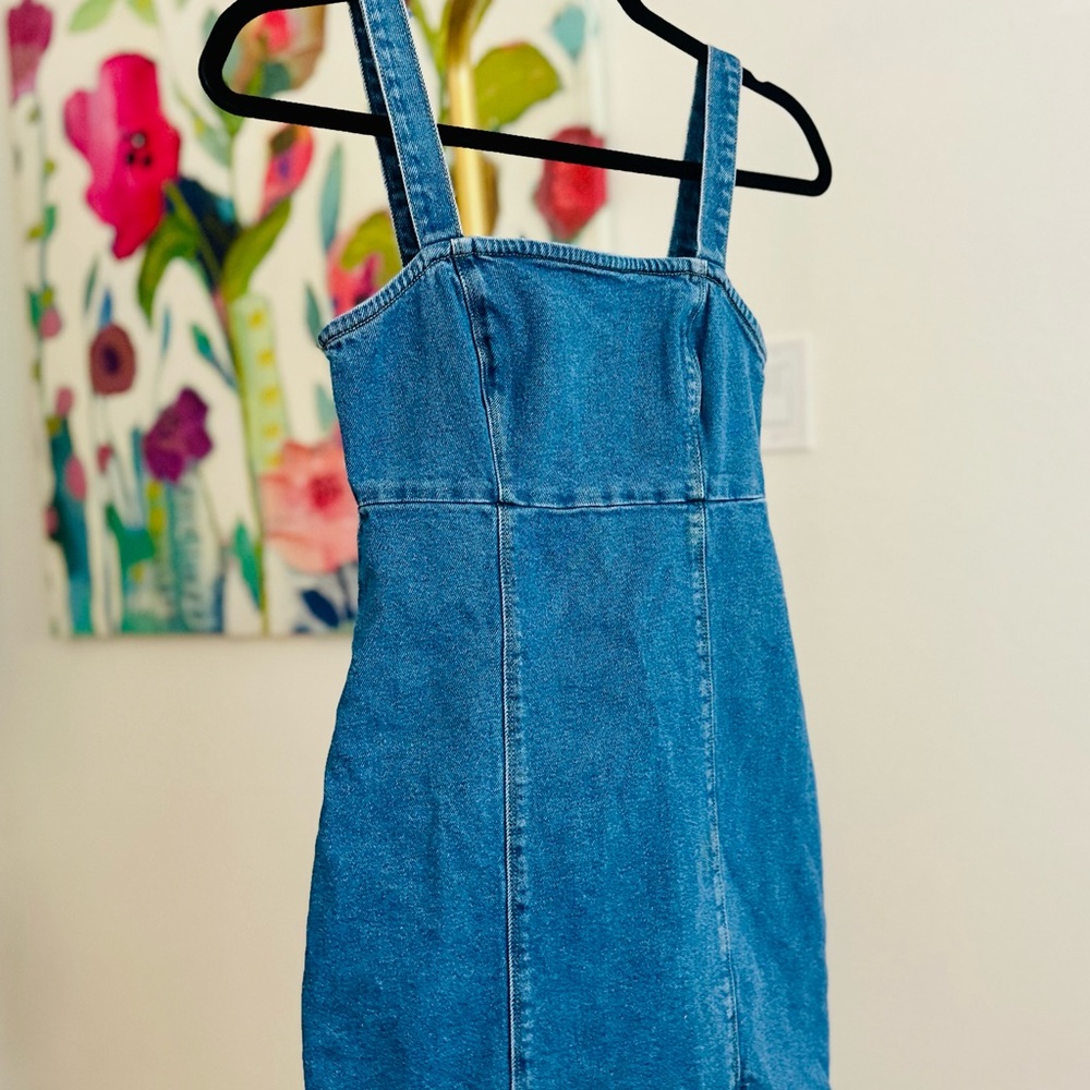 Hollister A Line Jean Mini Dress with Slit